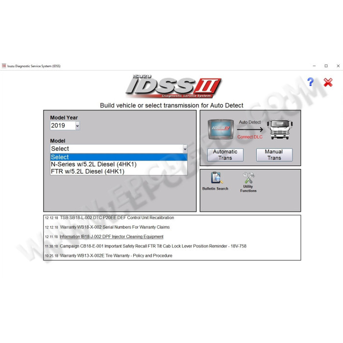 ISUZU IDSS II DIAGNOSTIC SERVICE SYSTEM 2019