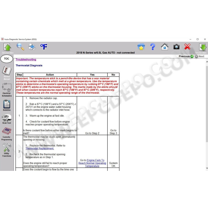 ISUZU IDSS II DIAGNOSTIC SERVICE SYSTEM 2019