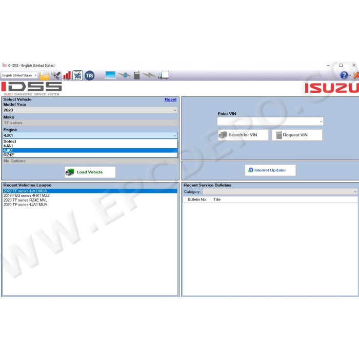 ISUZU G-IDSS DIAGNOSTIC SERVICE SYSTEM 2020