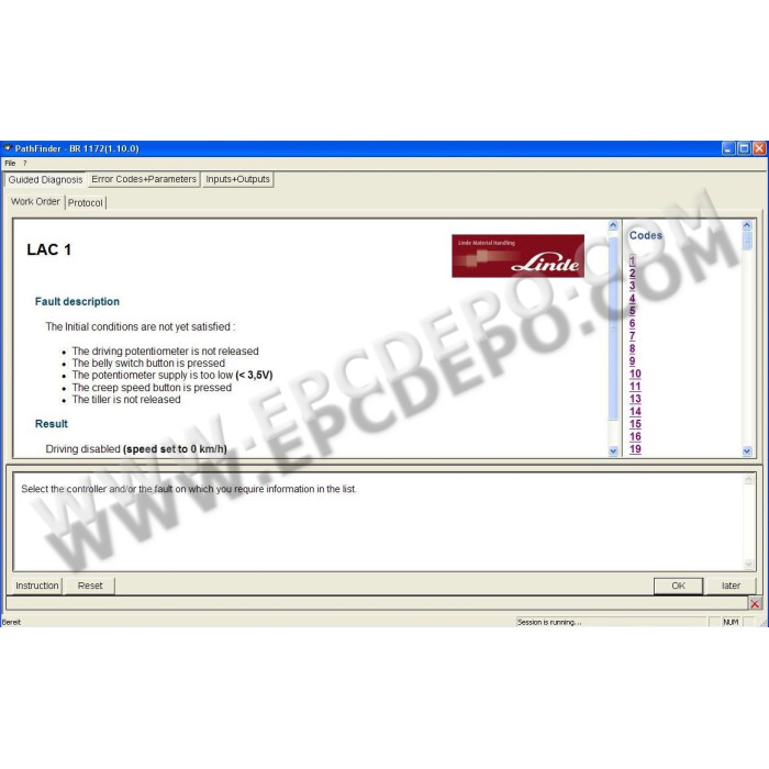 LINDE PATHFINDER 3.4.4.6 DIAGNOSTIC