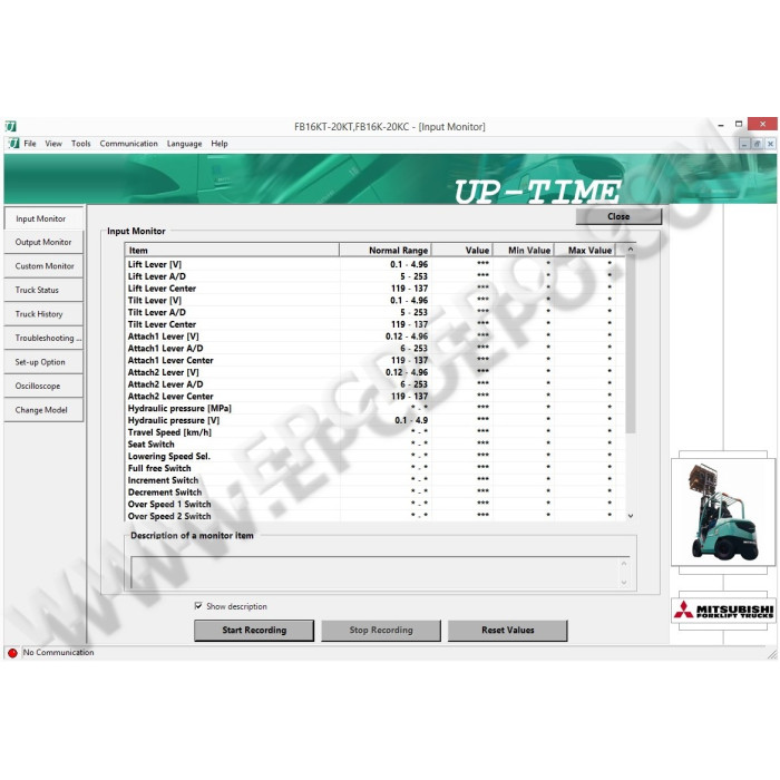 MITSUBISHI FORKLIFT UP-TIME v3.80