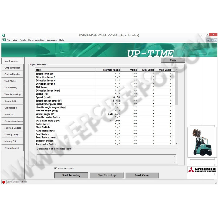 MITSUBISHI FORKLIFT UP-TIME v3.80
