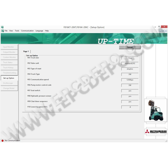 MITSUBISHI FORKLIFT UP-TIME v3.80