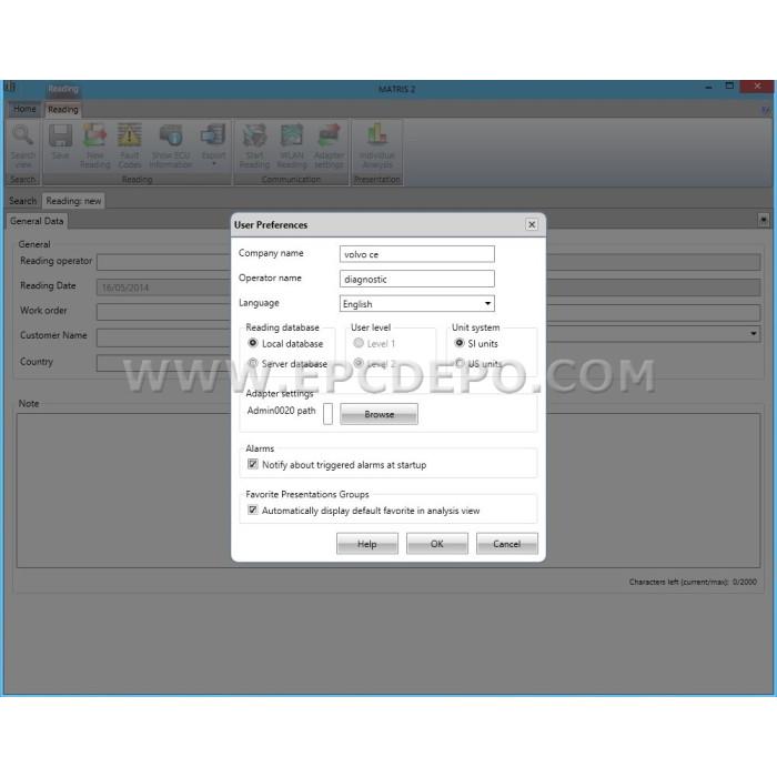 VOLVO MATRIS 2 CONSTRUCTION DIAGNOSTIC