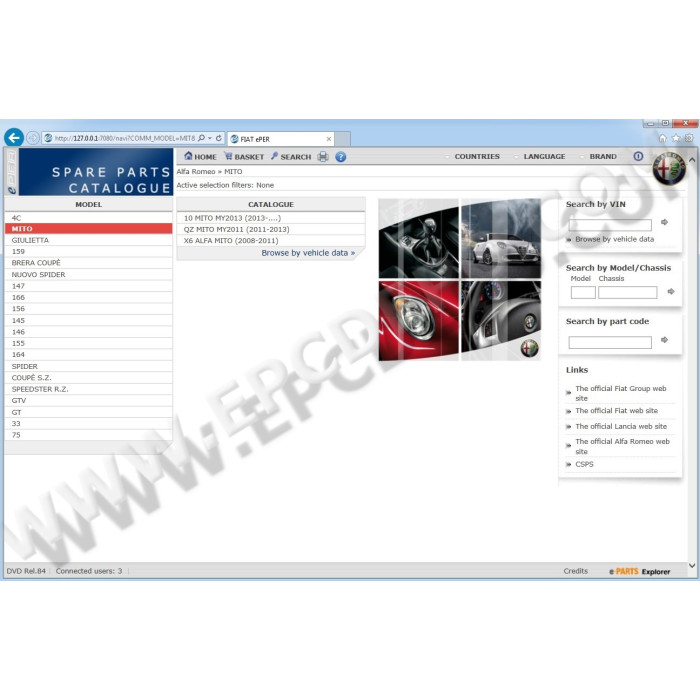 Fiat, Alfa Romeo, Abarth, Lancia EPER EPC parts catalog 2014