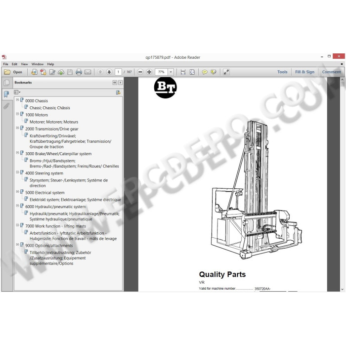 BT FORKLIFT EPC SPARE PARTS CATALOG