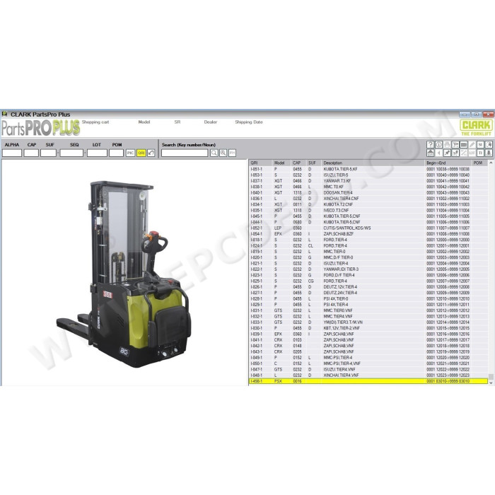 Clark Forklift Parts Pro Plus EPC parts catalog + service 2026