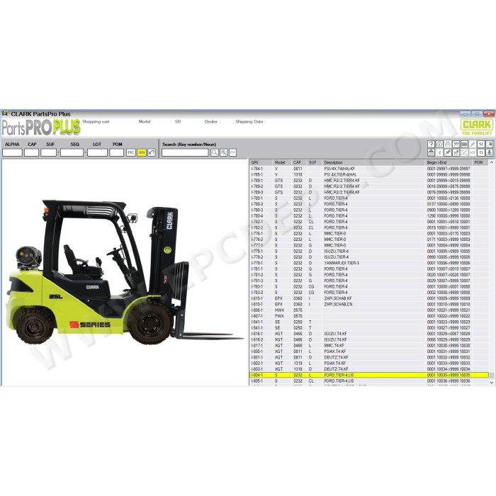 Clark Forklift Parts Pro Plus EPC parts catalog + service 2026