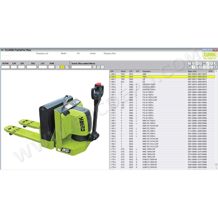 Clark Forklift Parts Pro Plus EPC parts catalog + service 2026