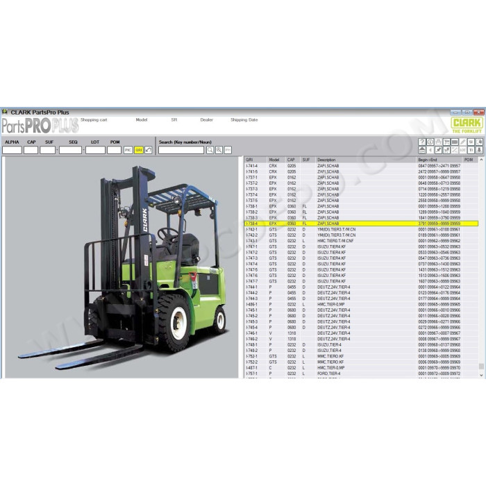 Clark Forklift Parts Pro Plus EPC parts catalog + service 2026