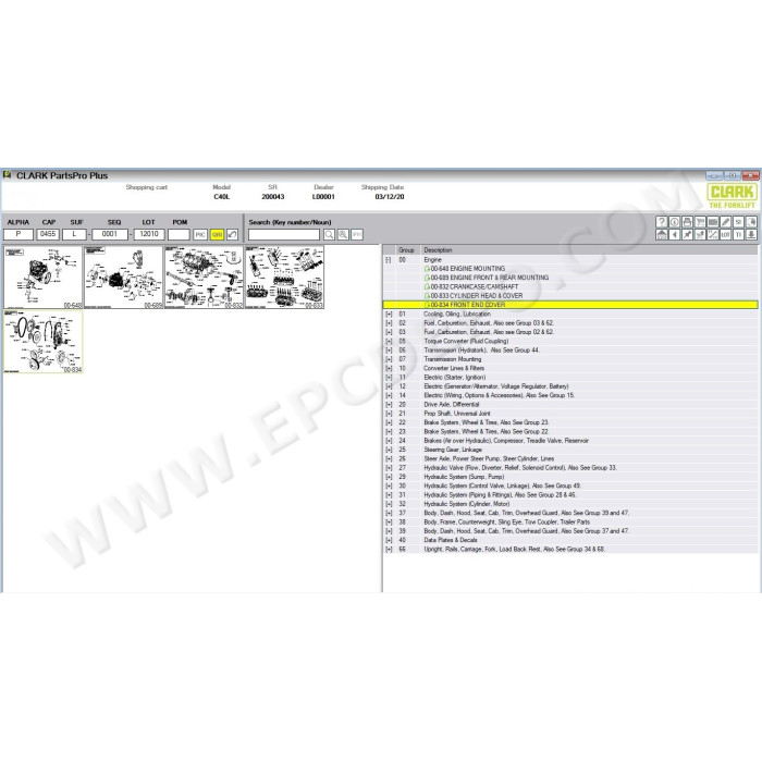 Clark Forklift Parts Pro Plus EPC parts catalog + service 2026