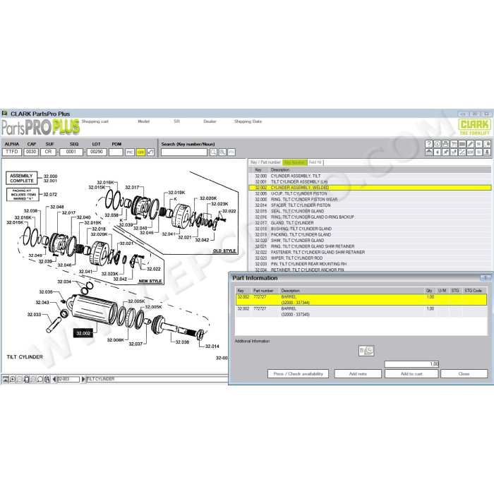 Clark Forklift Parts Pro Plus EPC parts catalog + service 2026