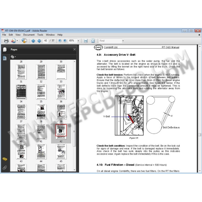 Combilift Forklift EPC spare parts catalog + service manuals