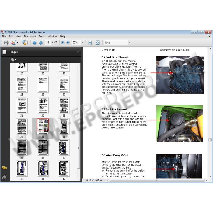 Combilift Forklift EPC spare parts catalog + service manuals