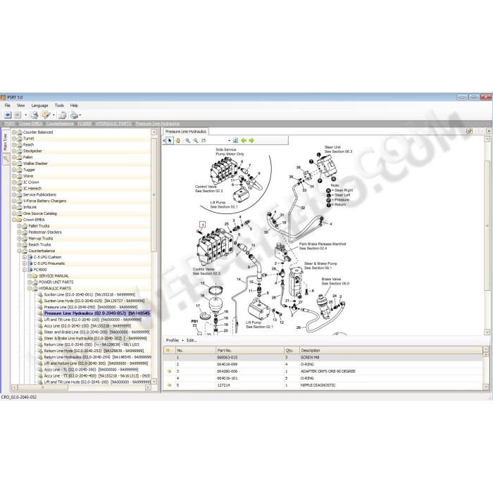 Crown Forklift EPC parts catalog + service manuals 2020