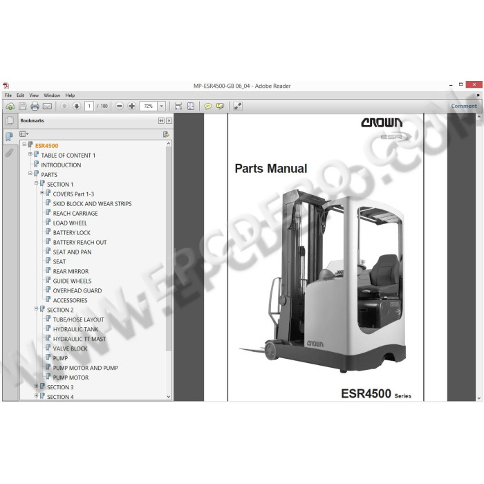 CROWN FORKLIFT SPARE PARTS + SERVICE MANUALS
