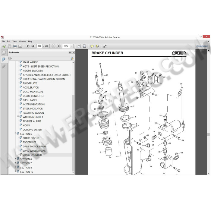 CROWN FORKLIFT SPARE PARTS + SERVICE MANUALS