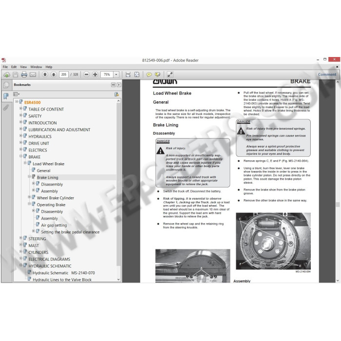 CROWN FORKLIFT SPARE PARTS + SERVICE MANUALS