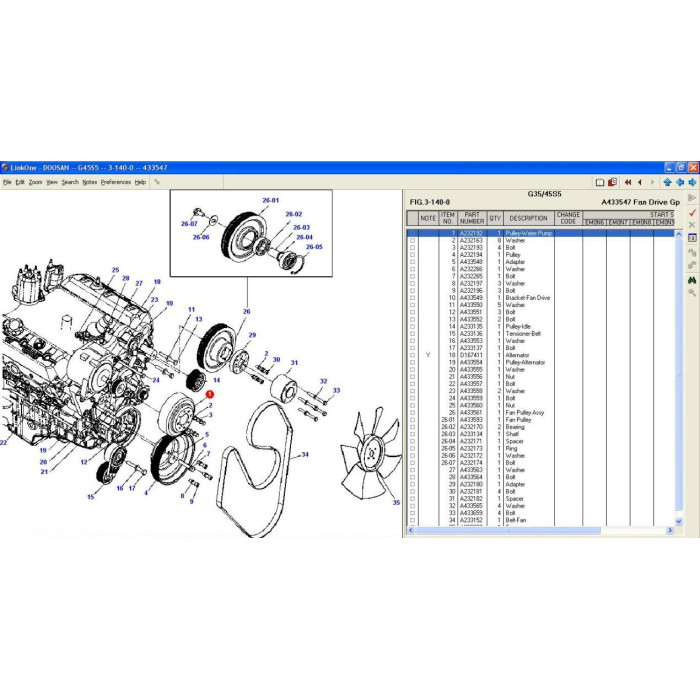 DAEWOO DOOSAN FORKLIFT EPC 2010 SPARE PARTS