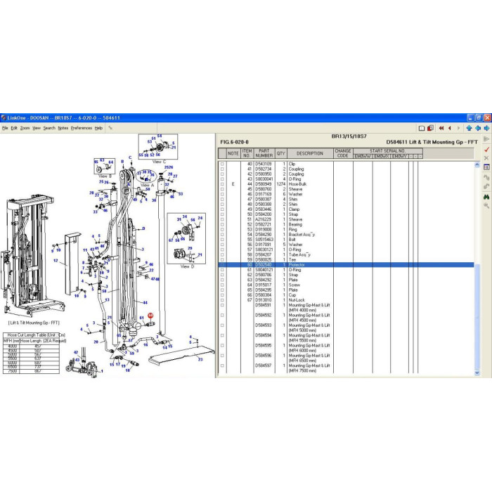 DAEWOO DOOSAN FORKLIFT EPC 2010 SPARE PARTS
