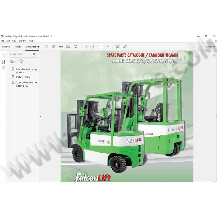 FALCONLIFT ACHILLE / GIUSEPPE / TAZIO PARTS CATALOG