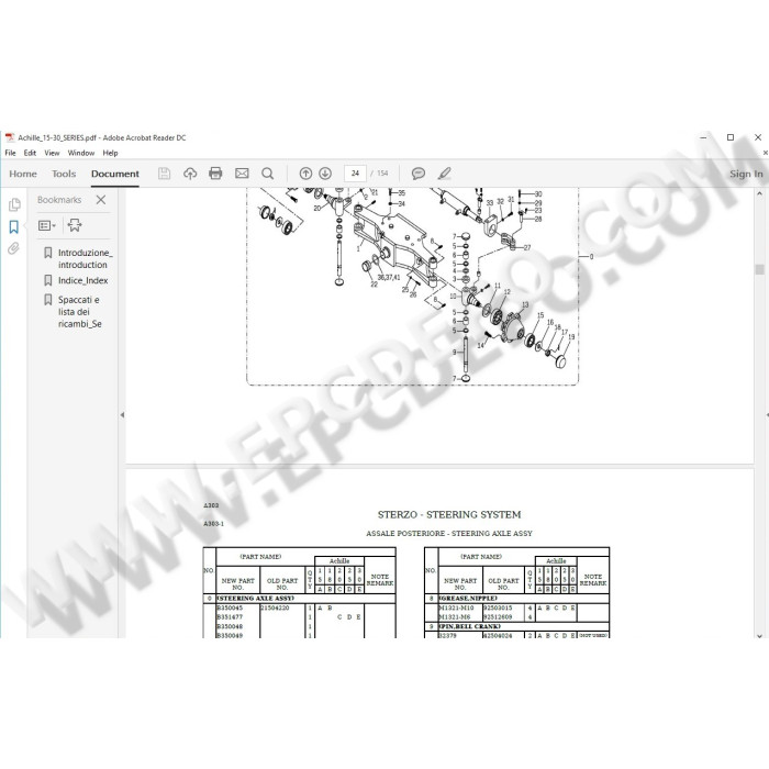 FALCONLIFT ACHILLE / GIUSEPPE / TAZIO PARTS CATALOG