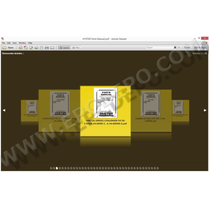 HYSTER FORKLIFT EPC SPARE PARTS CATALOG