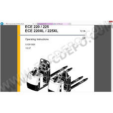 Jungheinrich Forklift ECE 225 spare parts + operator manual