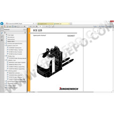 Jungheinrich Forklift ECE 225 spare parts + operator manual