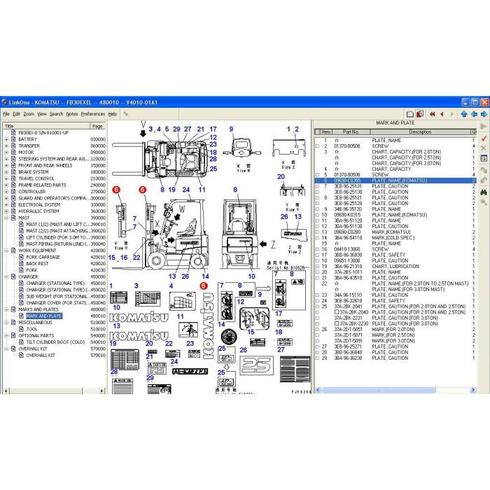 KOMATSU FORKLIFT EPC 2011 SPARE PARTS CATALOG