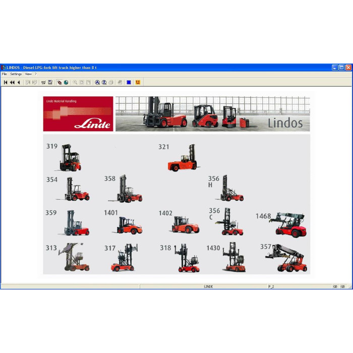 Linde Lindos Forklift Truck EPC parts catalog 2015