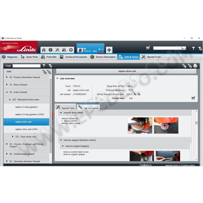 Linde Service Guide LSG 2016 EPC parts catalog + service