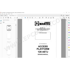 Manitou Platform 120 AETJ service & repair manual