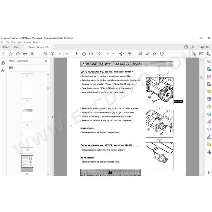 Manitou Platform 120 AETJ service & repair manual