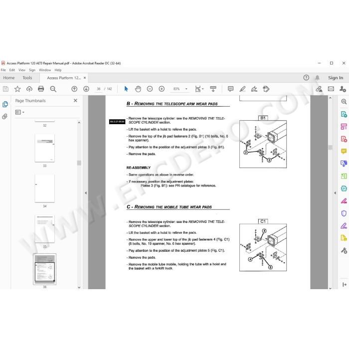 Manitou Platform 120 AETJ service & repair manual