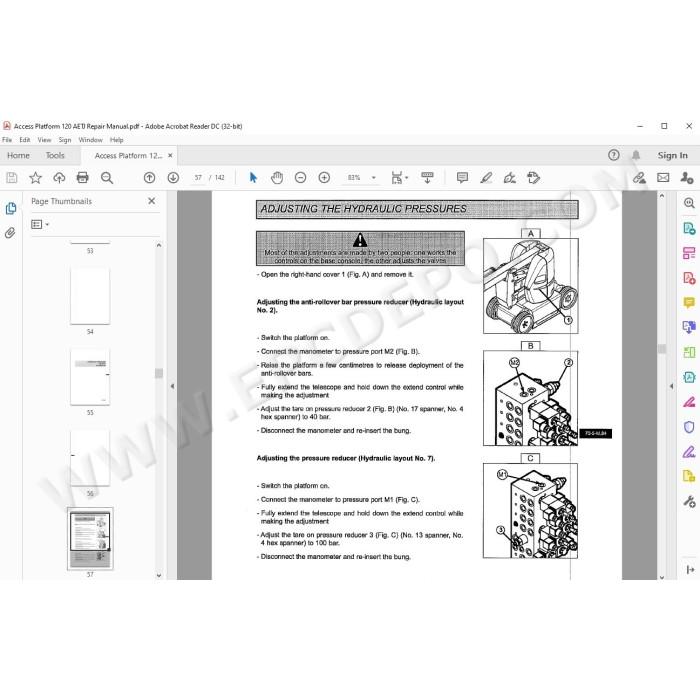 Manitou Platform 120 AETJ service & repair manual