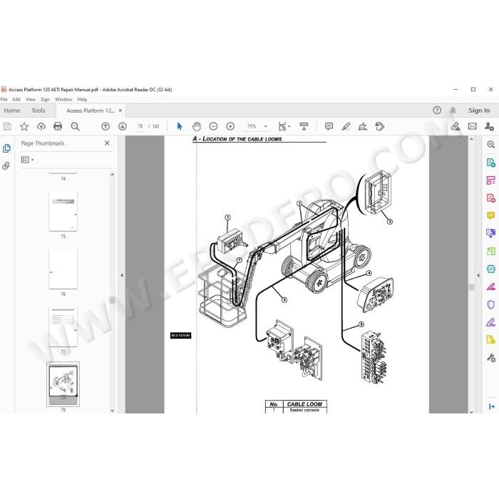 Manitou Platform 120 AETJ service & repair manual