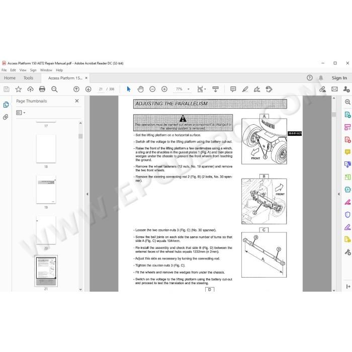 Manitou Platform 150 AET2 service & repair manual