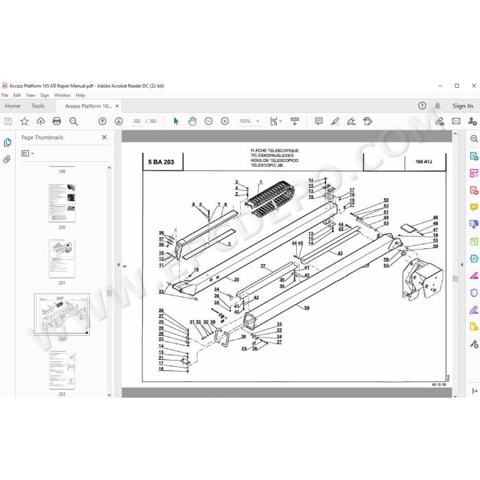 Manitou Platform 165 ATJ service & repair manual