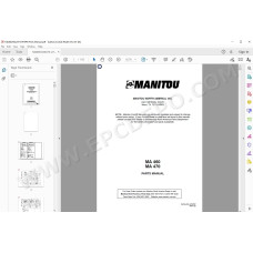 Manitou Forklift MA 460 470 spare parts manual