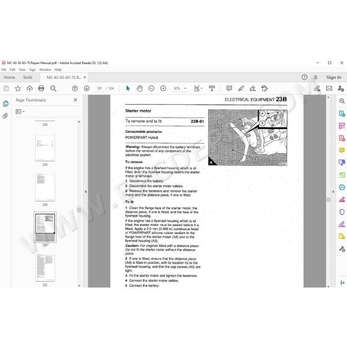 Manitou Forklift MC 40 50 60 70 Powershift service manual