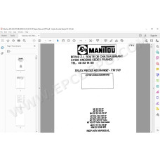 Manitou MT 222 225 231 422 425 431 CP / Turbo service manual