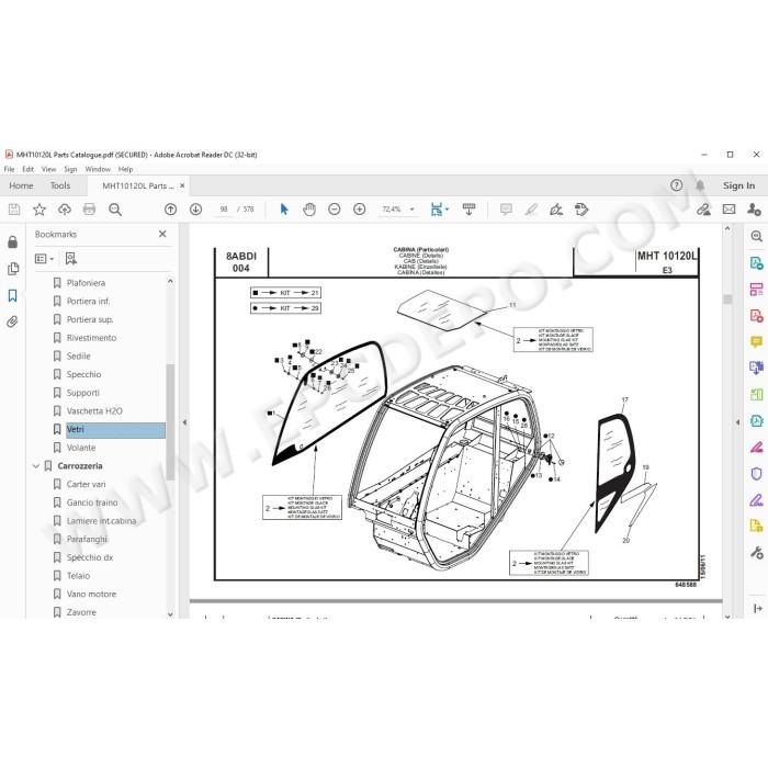 Manitou MHT 10120L Evolution E3 parts manual