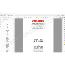 Manitou MHT 10225L E3 spare parts manual