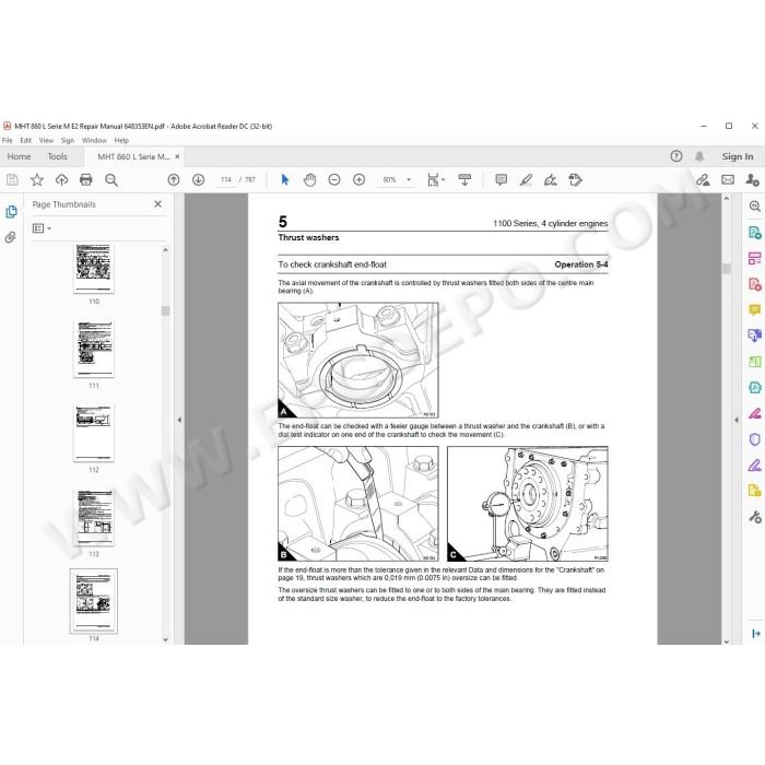 Manitou MHT 860 L Serie M service & repair manual