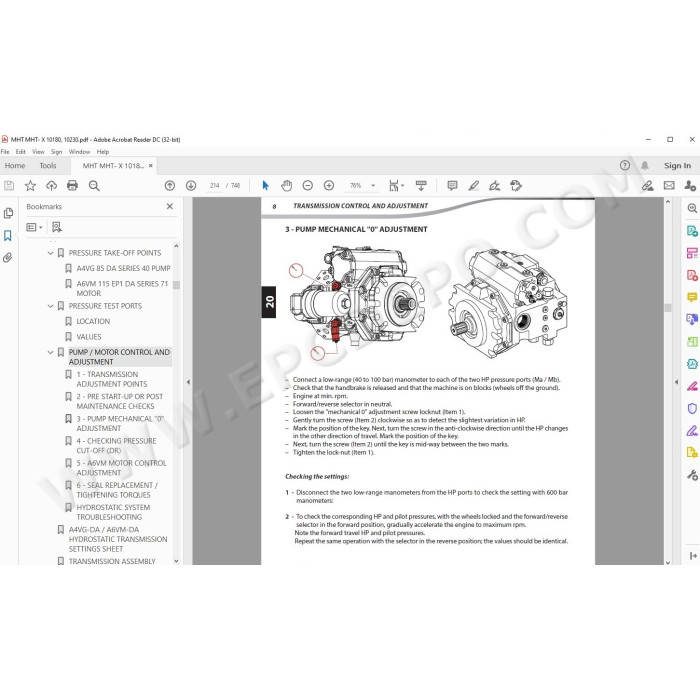 Manitou MHT MHT-X 10180 10230 129M ST4 / ST3A Serie 1 service manual