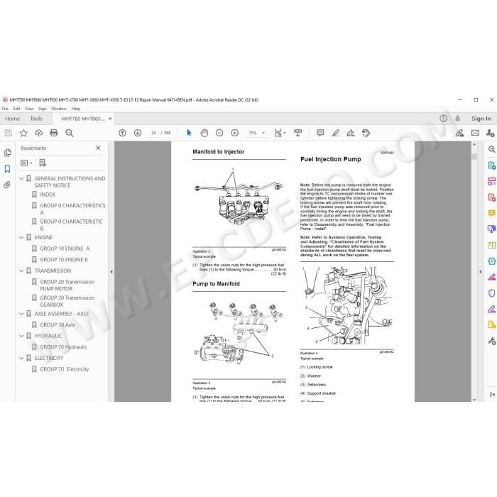 Manitou MHT MHT-X 780 860 950 T / LT E3 service manual