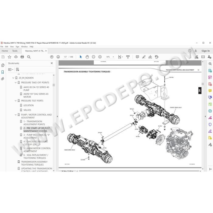 Manitou MHT-X 790 Mining 104JD ST3A Serie 1 service manual