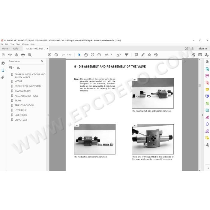 Manitou ML 635 MLT 845 940 MT 940 1235 1240 1335 1340 1435 1440 1740 Serie 3 E2 service manual