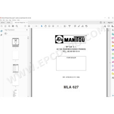 Manitou Telescopic Handler MLA 627 service & repair manual